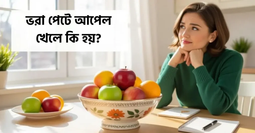 ভরা পেটে আপেল খেলে কি হয়